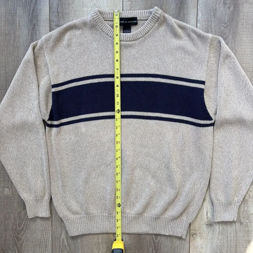 Vintage Croft & Barrow Mens Knit Sweater Size L Fisherman Academia Heritage Cozy - Picture 12 of 13